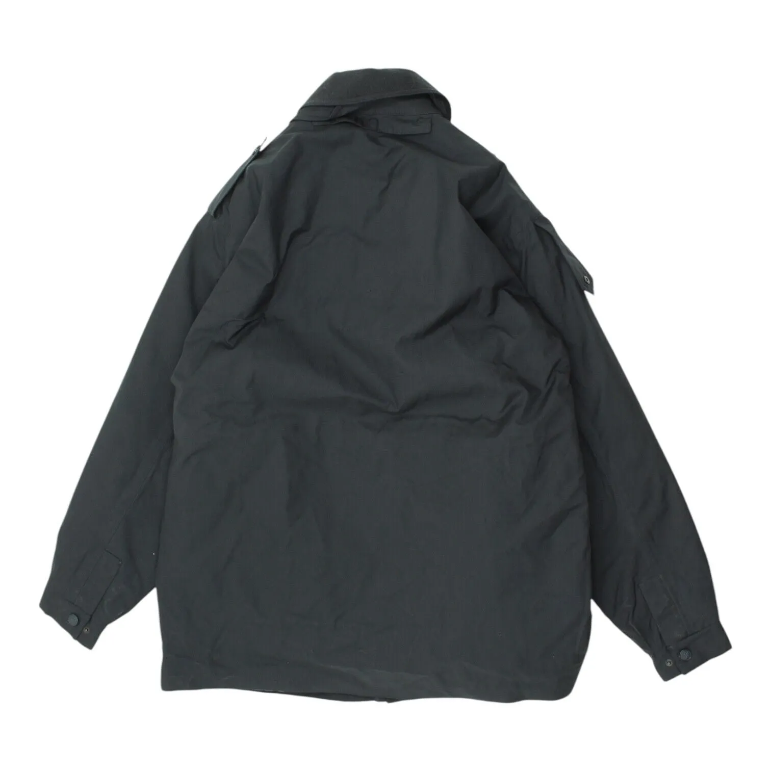Aeronautica Militare Mens Black Quilted Military Coat | Italian Air Force VTG